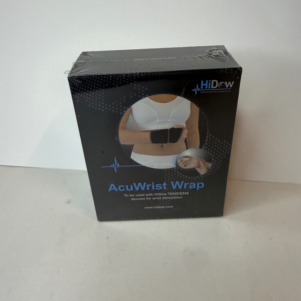 HiDow AcuWrist Wrap TENS EMS Electrode Wrist Garment Black New Sealed